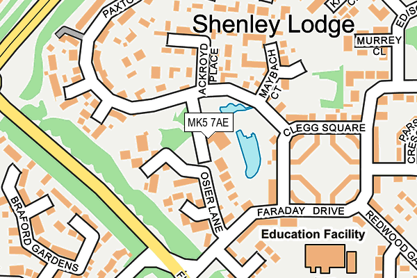 MK5 7AE map - OS OpenMap – Local (Ordnance Survey) MK5 7AE map - OS OpenMap – Local (Ordnance Survey)
