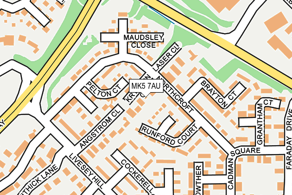 MK5 7AU map - OS OpenMap – Local (Ordnance Survey) MK5 7AU map - OS OpenMap – Local (Ordnance Survey)