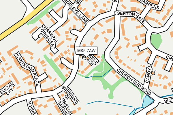 MK5 7AW map - OS OpenMap – Local (Ordnance Survey) MK5 7AW map - OS OpenMap – Local (Ordnance Survey)