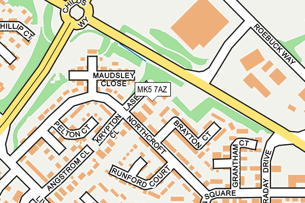 MK5 7AZ map - OS OpenMap – Local (Ordnance Survey) MK5 7AZ map - OS OpenMap – Local (Ordnance Survey)