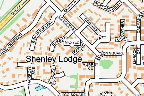 MK5 7ED map - OS OpenMap – Local (Ordnance Survey)