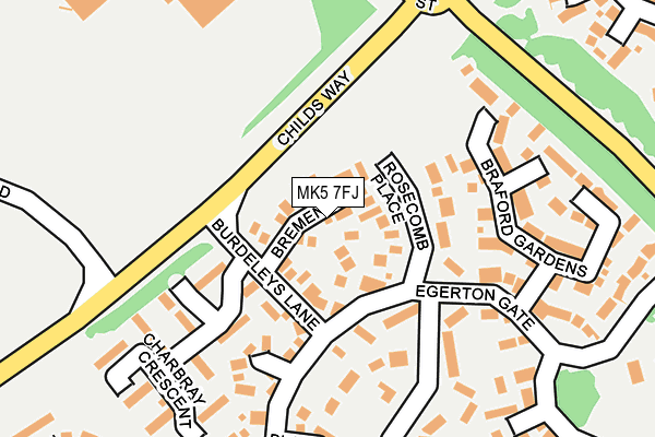MK5 7FJ map - OS OpenMap – Local (Ordnance Survey) MK5 7FJ map - OS OpenMap – Local (Ordnance Survey)