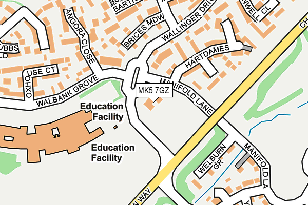 MK5 7GZ map - OS OpenMap – Local (Ordnance Survey) MK5 7GZ map - OS OpenMap – Local (Ordnance Survey)