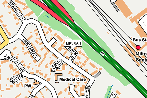 MK5 8AH map - OS OpenMap – Local (Ordnance Survey) MK5 8AH map - OS OpenMap – Local (Ordnance Survey)