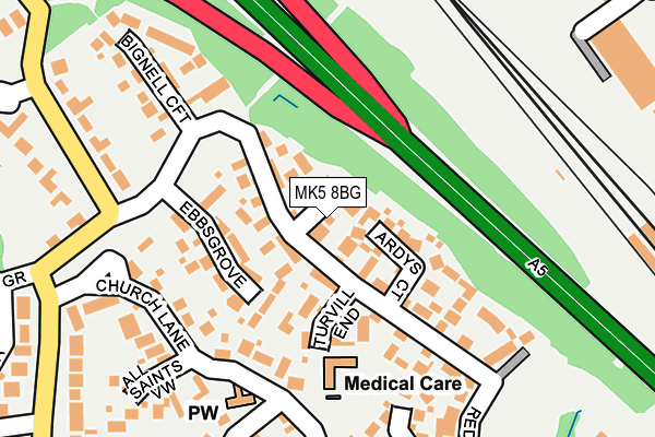 MK5 8BG map - OS OpenMap – Local (Ordnance Survey)
