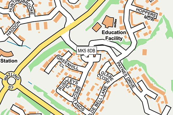 MK5 8DB map - OS OpenMap – Local (Ordnance Survey) MK5 8DB map - OS OpenMap – Local (Ordnance Survey)