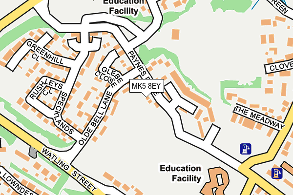 MK5 8EY map - OS OpenMap – Local (Ordnance Survey) MK5 8EY map - OS OpenMap – Local (Ordnance Survey)