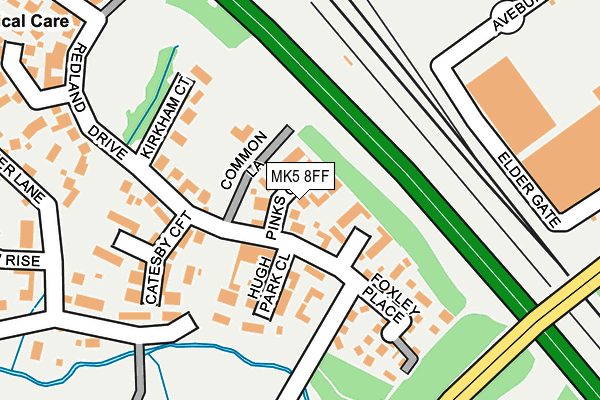 MK5 8FF map - OS OpenMap – Local (Ordnance Survey)