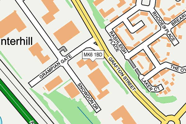 MK6 1BD map - OS OpenMap – Local (Ordnance Survey) MK6 1BD map - OS OpenMap – Local (Ordnance Survey)