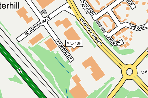 MK6 1BP map - OS OpenMap – Local (Ordnance Survey) MK6 1BP map - OS OpenMap – Local (Ordnance Survey)