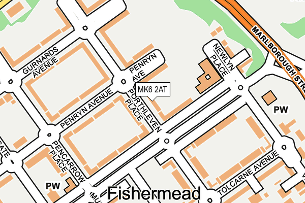 MK6 2AT map - OS OpenMap – Local (Ordnance Survey) MK6 2AT map - OS OpenMap – Local (Ordnance Survey)