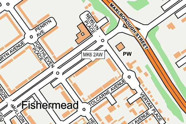 MK6 2AW map - OS OpenMap – Local (Ordnance Survey) MK6 2AW map - OS OpenMap – Local (Ordnance Survey)