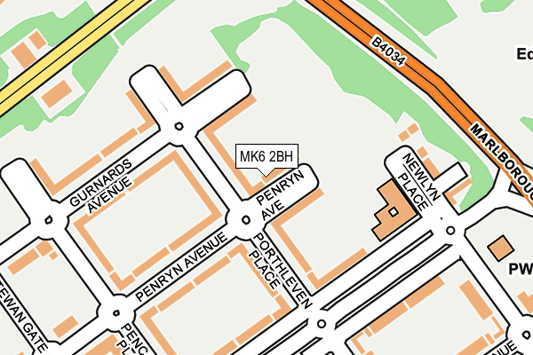 MK6 2BH map - OS OpenMap – Local (Ordnance Survey) MK6 2BH map - OS OpenMap – Local (Ordnance Survey)