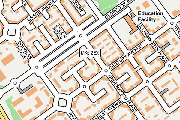 MK6 2EX map - OS OpenMap – Local (Ordnance Survey) MK6 2EX map - OS OpenMap – Local (Ordnance Survey)