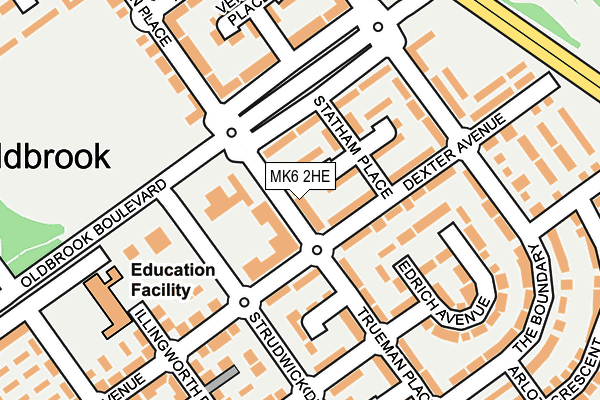MK6 2HE map - OS OpenMap – Local (Ordnance Survey) MK6 2HE map - OS OpenMap – Local (Ordnance Survey)