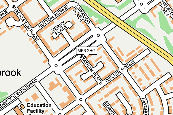 MK6 2HG map - OS OpenMap – Local (Ordnance Survey) MK6 2HG map - OS OpenMap – Local (Ordnance Survey)