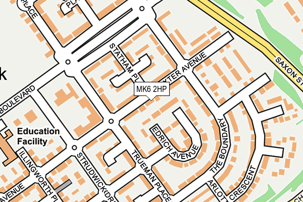 MK6 2HP map - OS OpenMap – Local (Ordnance Survey) MK6 2HP map - OS OpenMap – Local (Ordnance Survey)