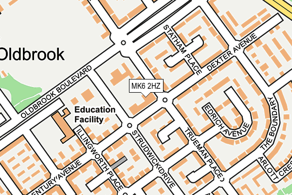 MK6 2HZ map - OS OpenMap – Local (Ordnance Survey) MK6 2HZ map - OS OpenMap – Local (Ordnance Survey)