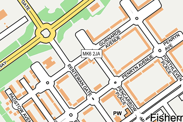 MK6 2JA map - OS OpenMap – Local (Ordnance Survey) MK6 2JA map - OS OpenMap – Local (Ordnance Survey)
