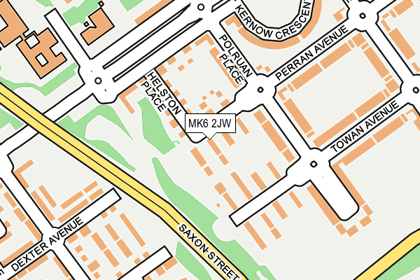 MK6 2JW map - OS OpenMap – Local (Ordnance Survey) MK6 2JW map - OS OpenMap – Local (Ordnance Survey)