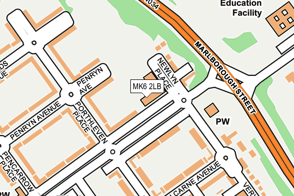 MK6 2LB map - OS OpenMap – Local (Ordnance Survey) MK6 2LB map - OS OpenMap – Local (Ordnance Survey)