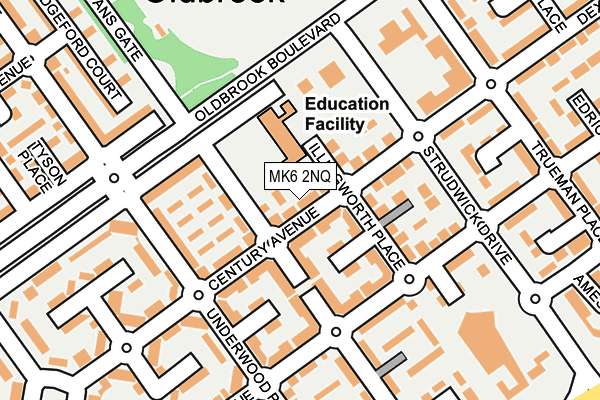 MK6 2NQ map - OS OpenMap – Local (Ordnance Survey) MK6 2NQ map - OS OpenMap – Local (Ordnance Survey)