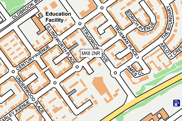 MK6 2NR map - OS OpenMap – Local (Ordnance Survey) MK6 2NR map - OS OpenMap – Local (Ordnance Survey)