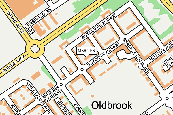 MK6 2PN map - OS OpenMap – Local (Ordnance Survey) MK6 2PN map - OS OpenMap – Local (Ordnance Survey)