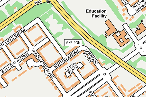 MK6 2QN map - OS OpenMap – Local (Ordnance Survey) MK6 2QN map - OS OpenMap – Local (Ordnance Survey)