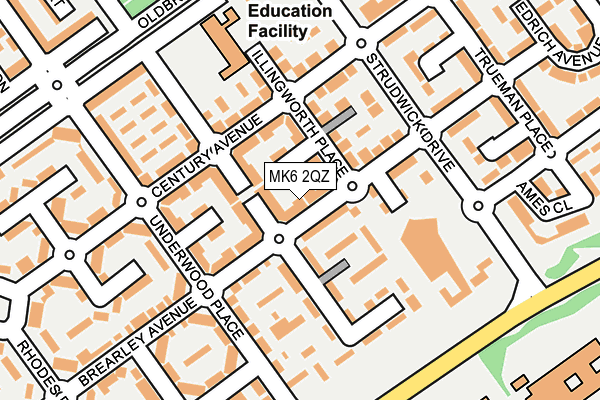 MK6 2QZ map - OS OpenMap – Local (Ordnance Survey) MK6 2QZ map - OS OpenMap – Local (Ordnance Survey)