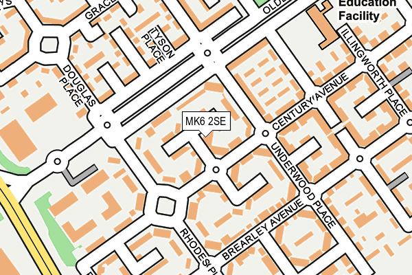 MK6 2SE map - OS OpenMap – Local (Ordnance Survey) MK6 2SE map - OS OpenMap – Local (Ordnance Survey)
