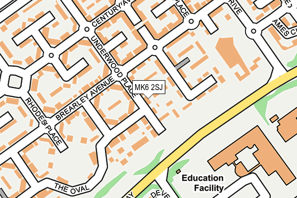 MK6 2SJ map - OS OpenMap – Local (Ordnance Survey) MK6 2SJ map - OS OpenMap – Local (Ordnance Survey)