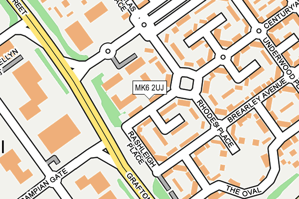 MK6 2UJ map - OS OpenMap – Local (Ordnance Survey) MK6 2UJ map - OS OpenMap – Local (Ordnance Survey)
