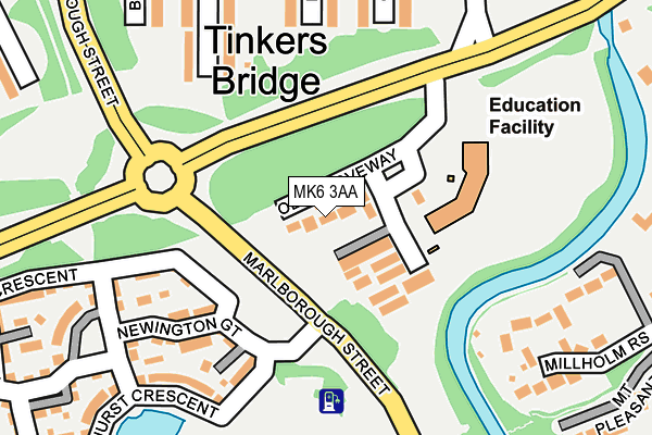 MK6 3AA map - OS OpenMap – Local (Ordnance Survey) MK6 3AA map - OS OpenMap – Local (Ordnance Survey)