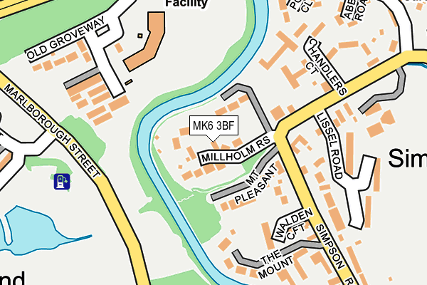 MK6 3BF map - OS OpenMap – Local (Ordnance Survey)