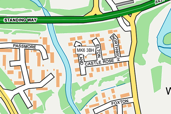 MK6 3BH map - OS OpenMap – Local (Ordnance Survey) MK6 3BH map - OS OpenMap – Local (Ordnance Survey)