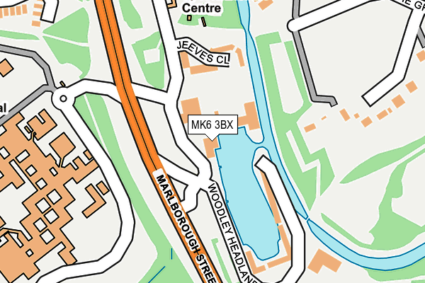 MK6 3BX map - OS OpenMap – Local (Ordnance Survey) MK6 3BX map - OS OpenMap – Local (Ordnance Survey)
