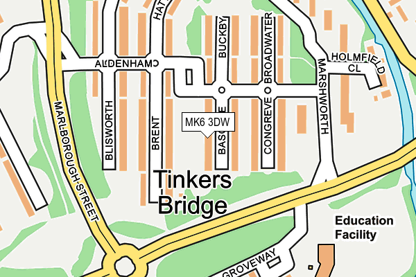MK6 3DW map - OS OpenMap – Local (Ordnance Survey) MK6 3DW map - OS OpenMap – Local (Ordnance Survey)