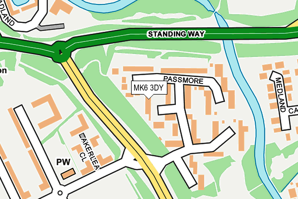 MK6 3DY map - OS OpenMap – Local (Ordnance Survey) MK6 3DY map - OS OpenMap – Local (Ordnance Survey)
