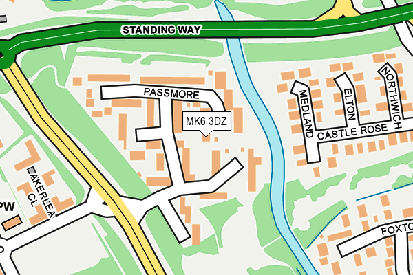 MK6 3DZ map - OS OpenMap – Local (Ordnance Survey) MK6 3DZ map - OS OpenMap – Local (Ordnance Survey)