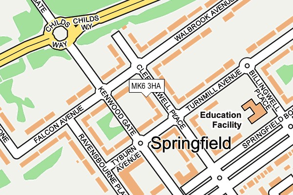 MK6 3HA map - OS OpenMap – Local (Ordnance Survey) MK6 3HA map - OS OpenMap – Local (Ordnance Survey)
