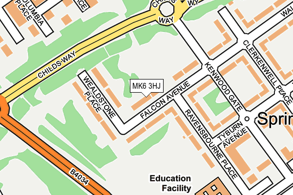 MK6 3HJ map - OS OpenMap – Local (Ordnance Survey) MK6 3HJ map - OS OpenMap – Local (Ordnance Survey)
