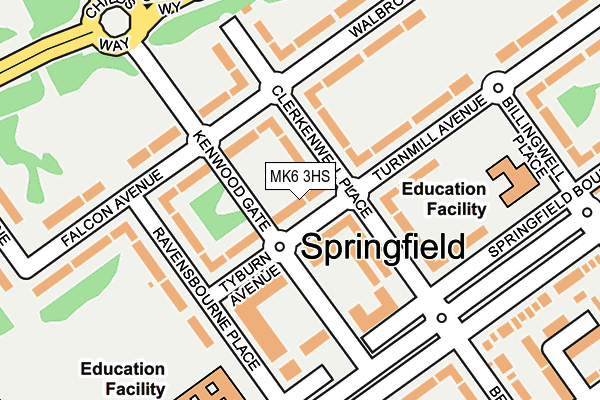 MK6 3HS map - OS OpenMap – Local (Ordnance Survey) MK6 3HS map - OS OpenMap – Local (Ordnance Survey)