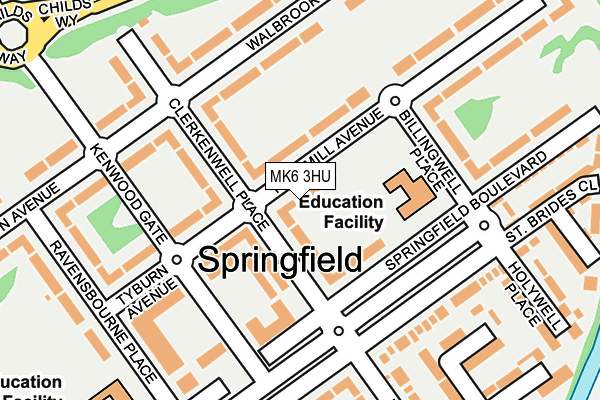 MK6 3HU map - OS OpenMap – Local (Ordnance Survey)