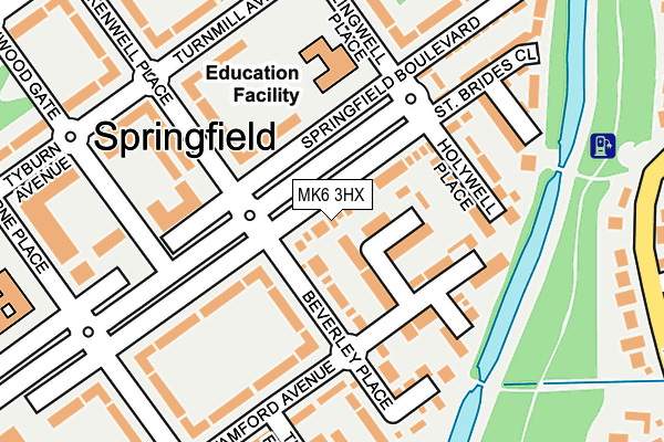 MK6 3HX map - OS OpenMap – Local (Ordnance Survey) MK6 3HX map - OS OpenMap – Local (Ordnance Survey)