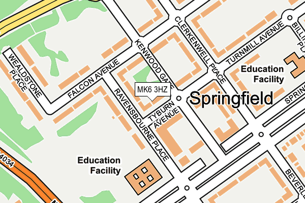 MK6 3HZ map - OS OpenMap – Local (Ordnance Survey) MK6 3HZ map - OS OpenMap – Local (Ordnance Survey)