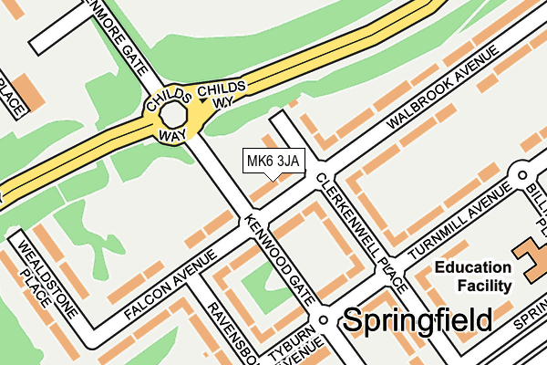 MK6 3JA map - OS OpenMap – Local (Ordnance Survey) MK6 3JA map - OS OpenMap – Local (Ordnance Survey)