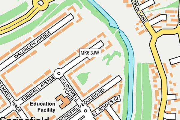 MK6 3JW map - OS OpenMap – Local (Ordnance Survey) MK6 3JW map - OS OpenMap – Local (Ordnance Survey)