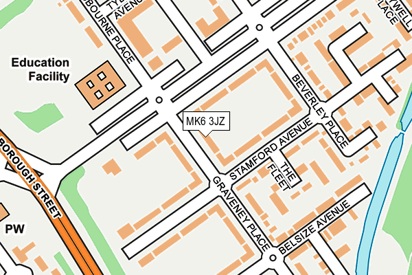 MK6 3JZ map - OS OpenMap – Local (Ordnance Survey) MK6 3JZ map - OS OpenMap – Local (Ordnance Survey)