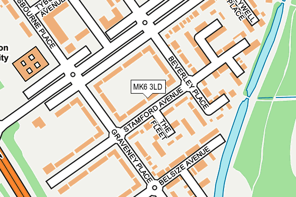 MK6 3LD map - OS OpenMap – Local (Ordnance Survey) MK6 3LD map - OS OpenMap – Local (Ordnance Survey)